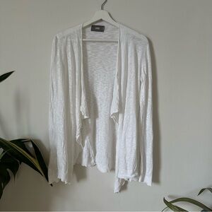 Zadig & Voltaire Daphnee Light Asymmetrical Cotton Cardigan Size S White